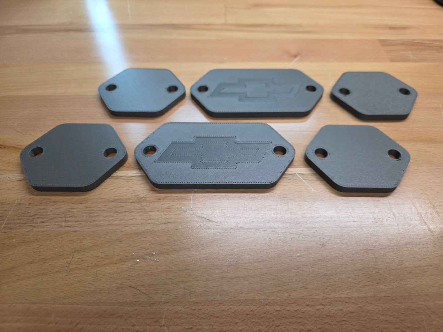 SBC Exhaust Block-Off Plates - Carbon Fiber Reinforced