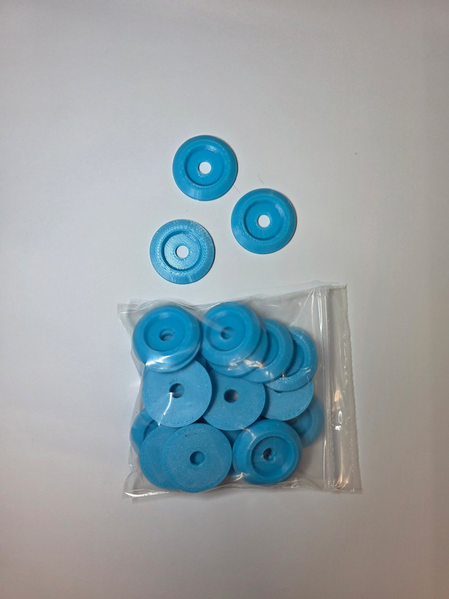 Racecar Body Bolt Washers - Light Blue