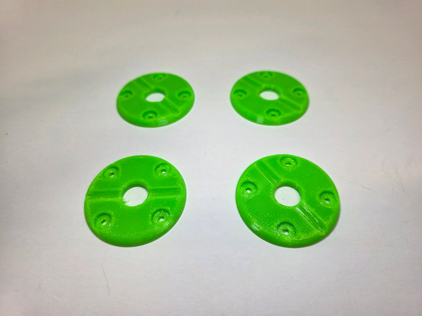 Hood Pin scuff pads with pin channel - Neon Green