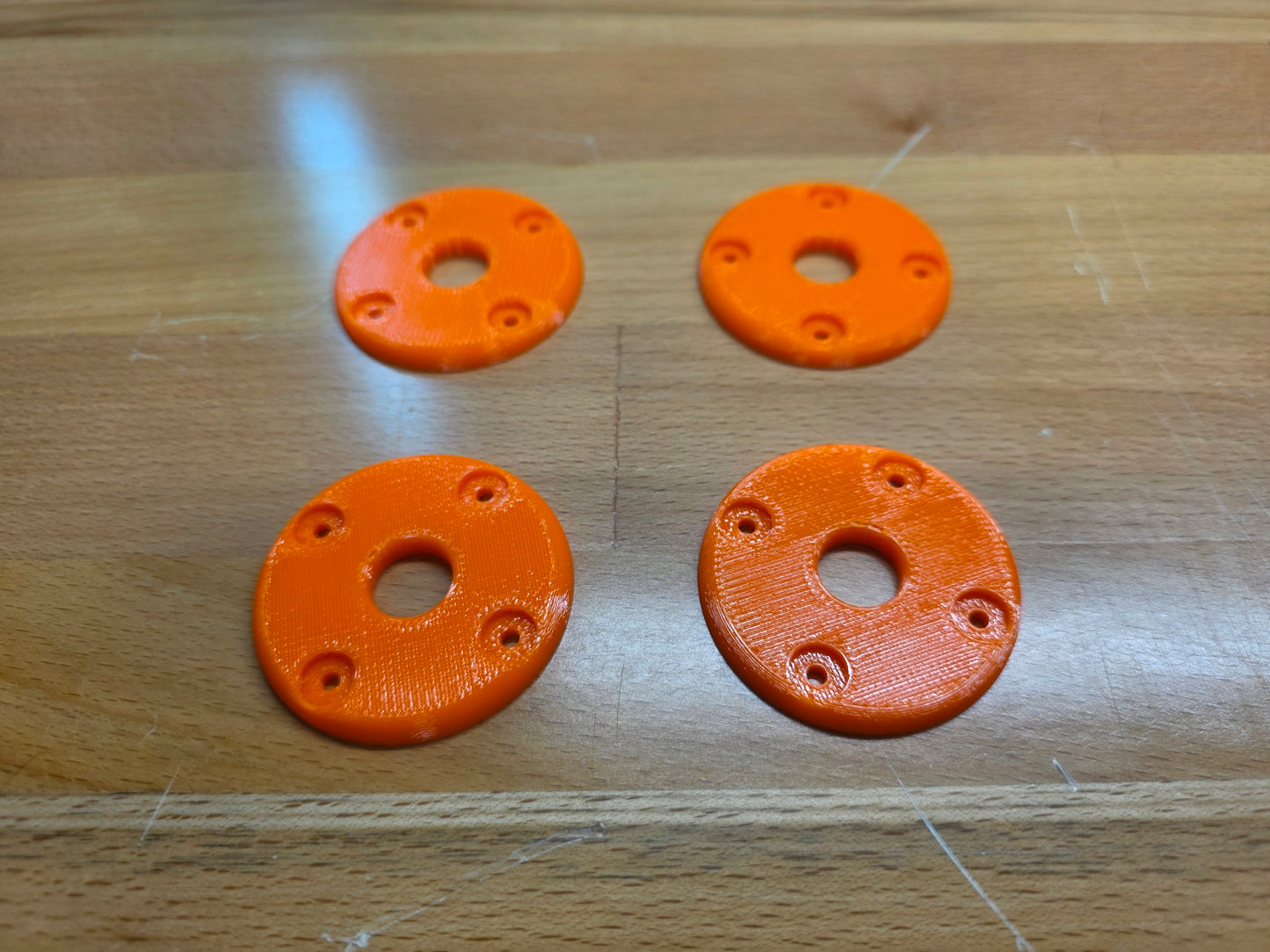 Hood Pin scuff pads - Neon Orange