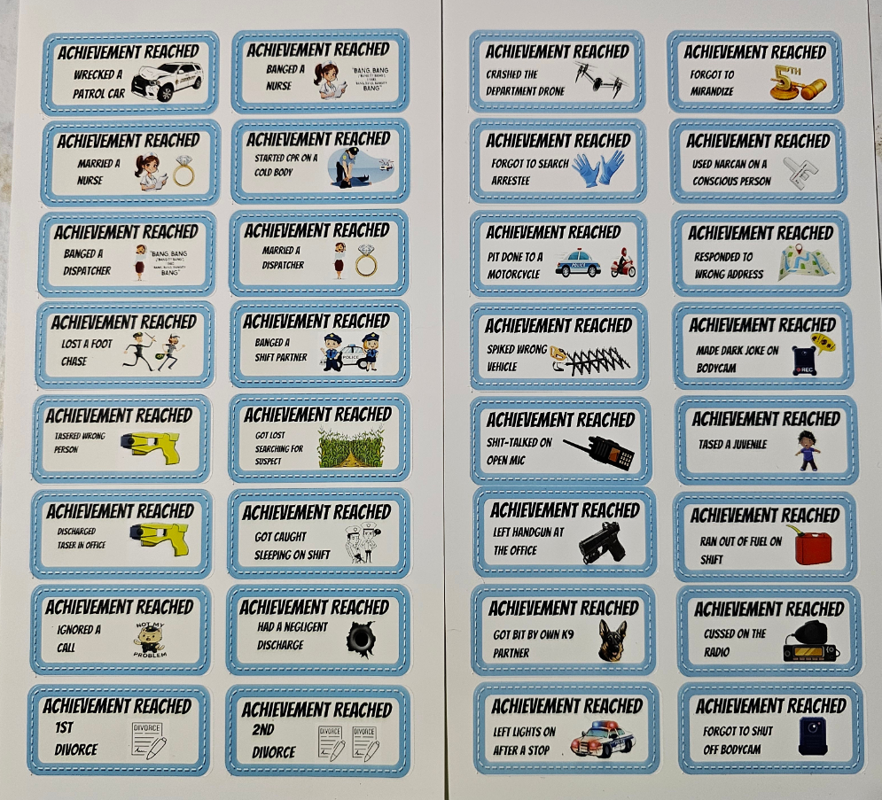 Achievement Patch Stickers- LEO Edition