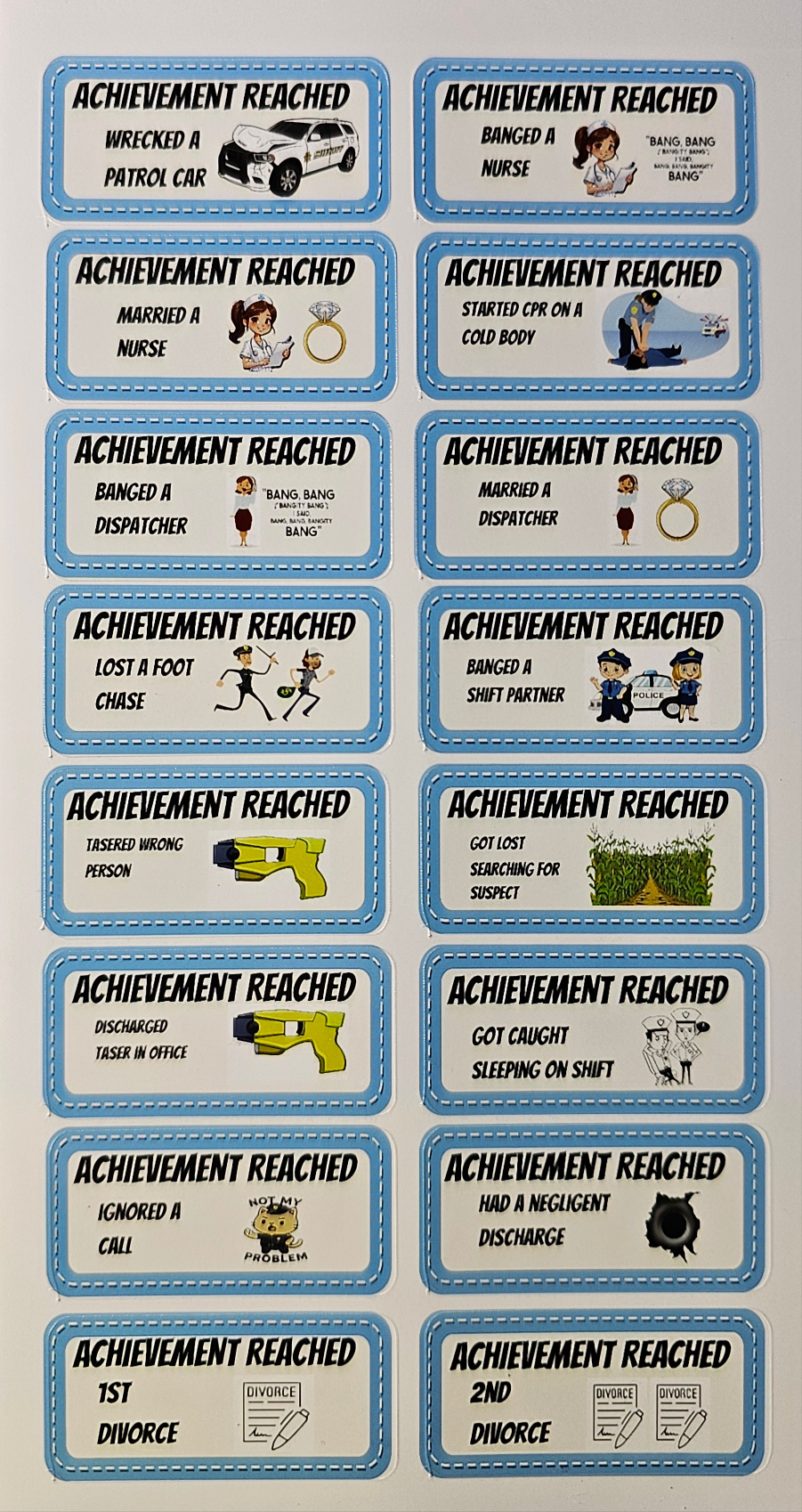 Achievement Patch Stickers- LEO Edition