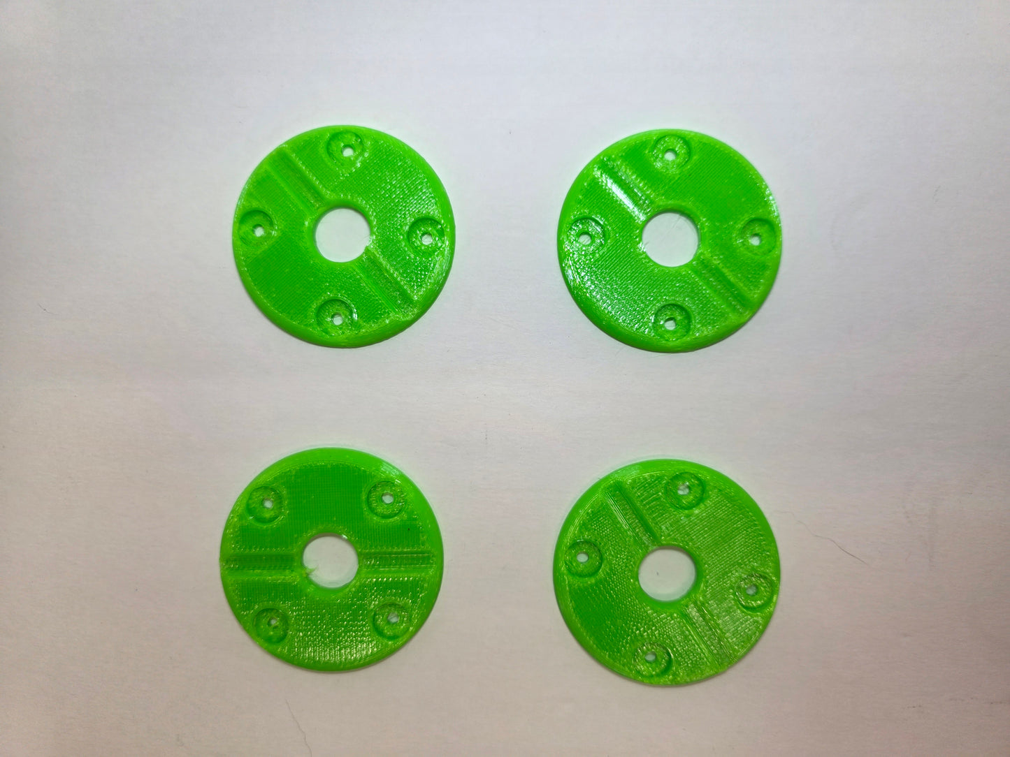 Hood Pin scuff pads with pin channel - Neon Green