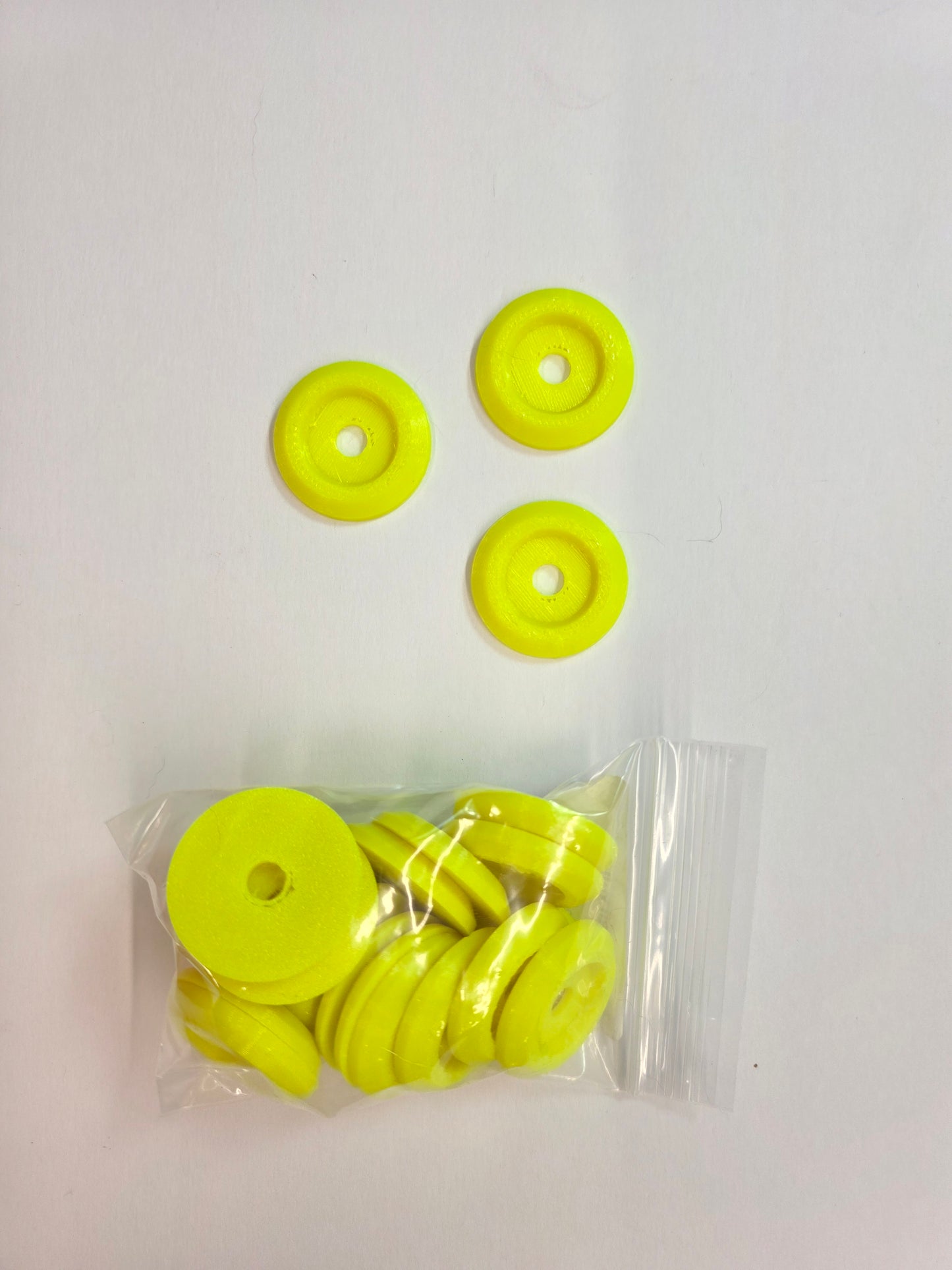 Racecar Body Bolt Washers - Neon Yellow