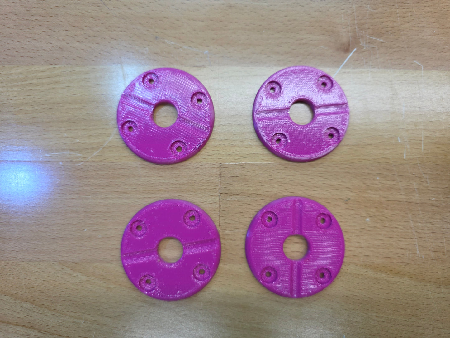 Hood Pin scuff pads with pin channel - Magenta