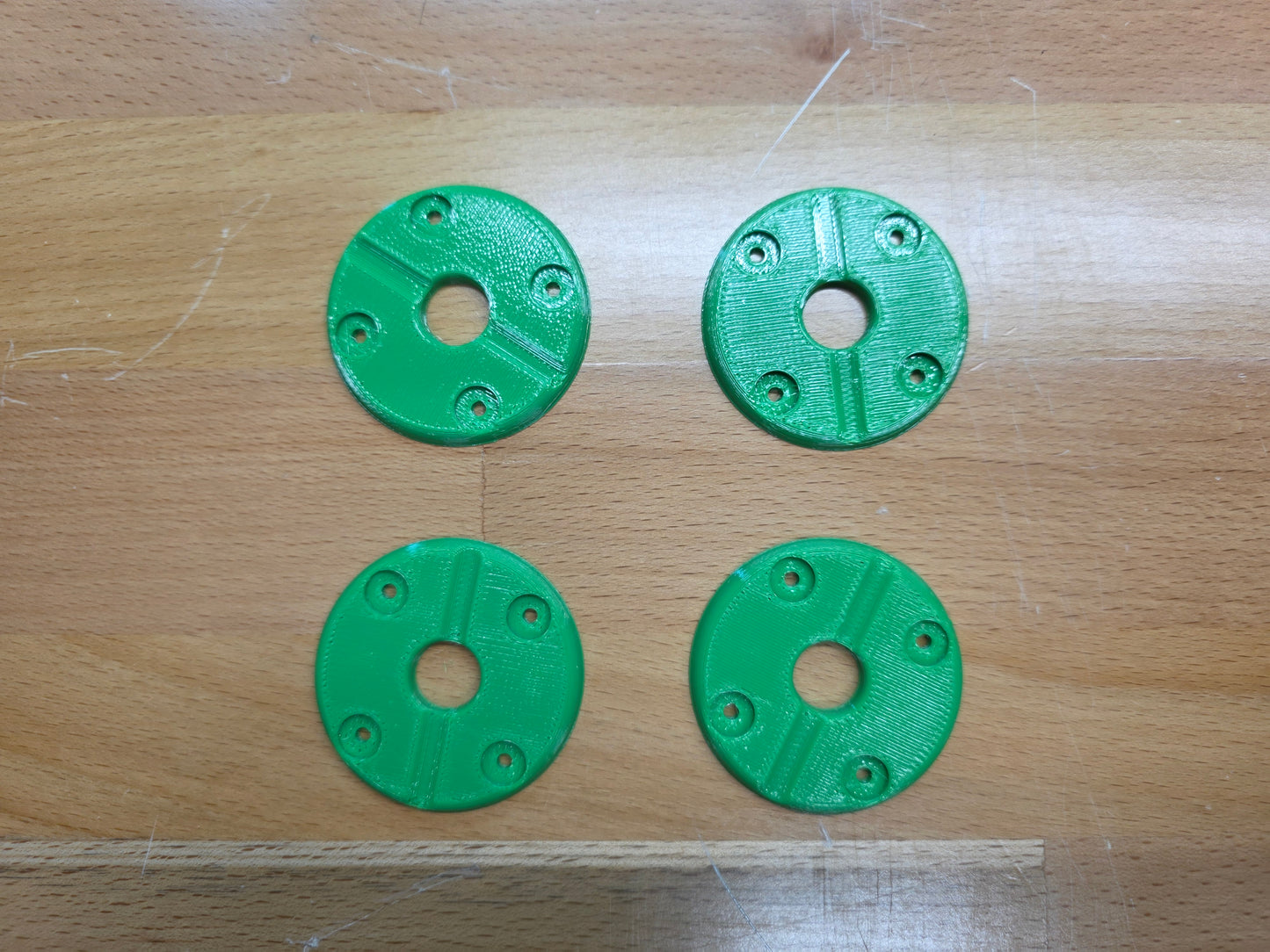 Hood Pin scuff pads with pin channel - Bright Green
