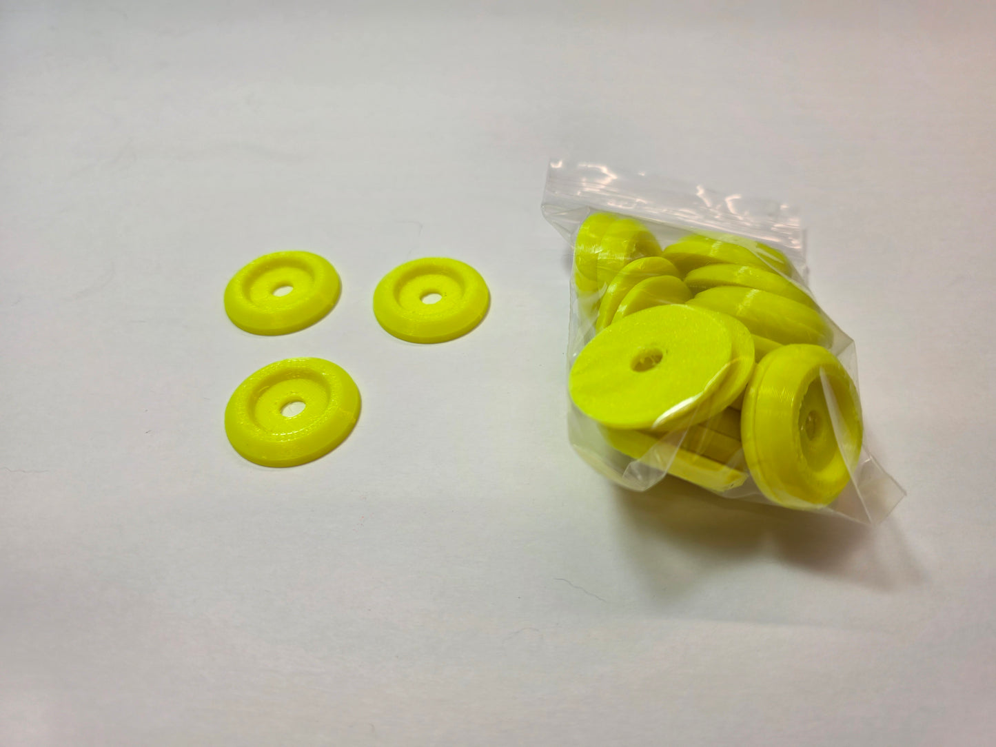 Racecar Body Bolt Washers - Neon Yellow