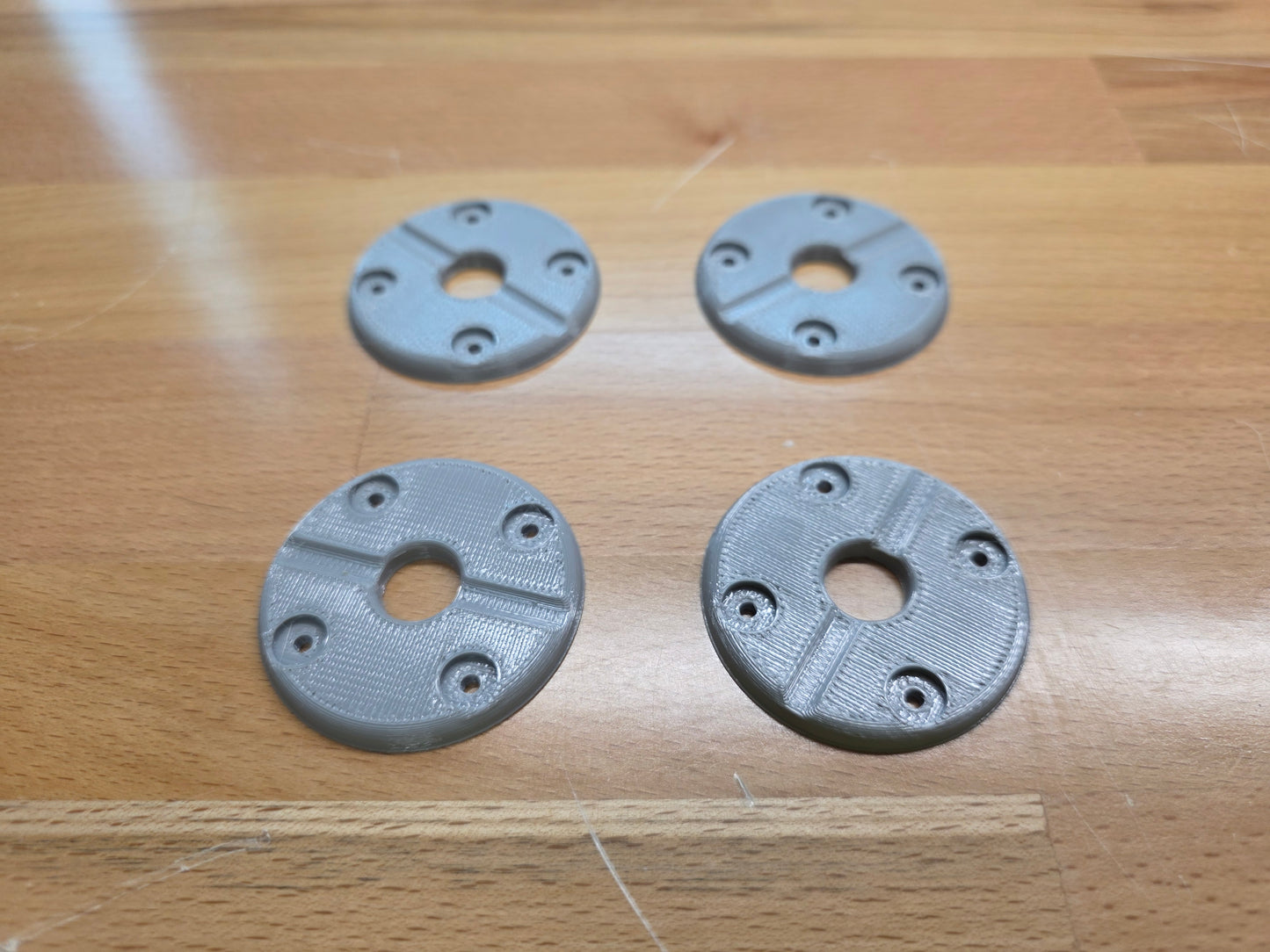 Hood Pin scuff pads with pin channel - Gray