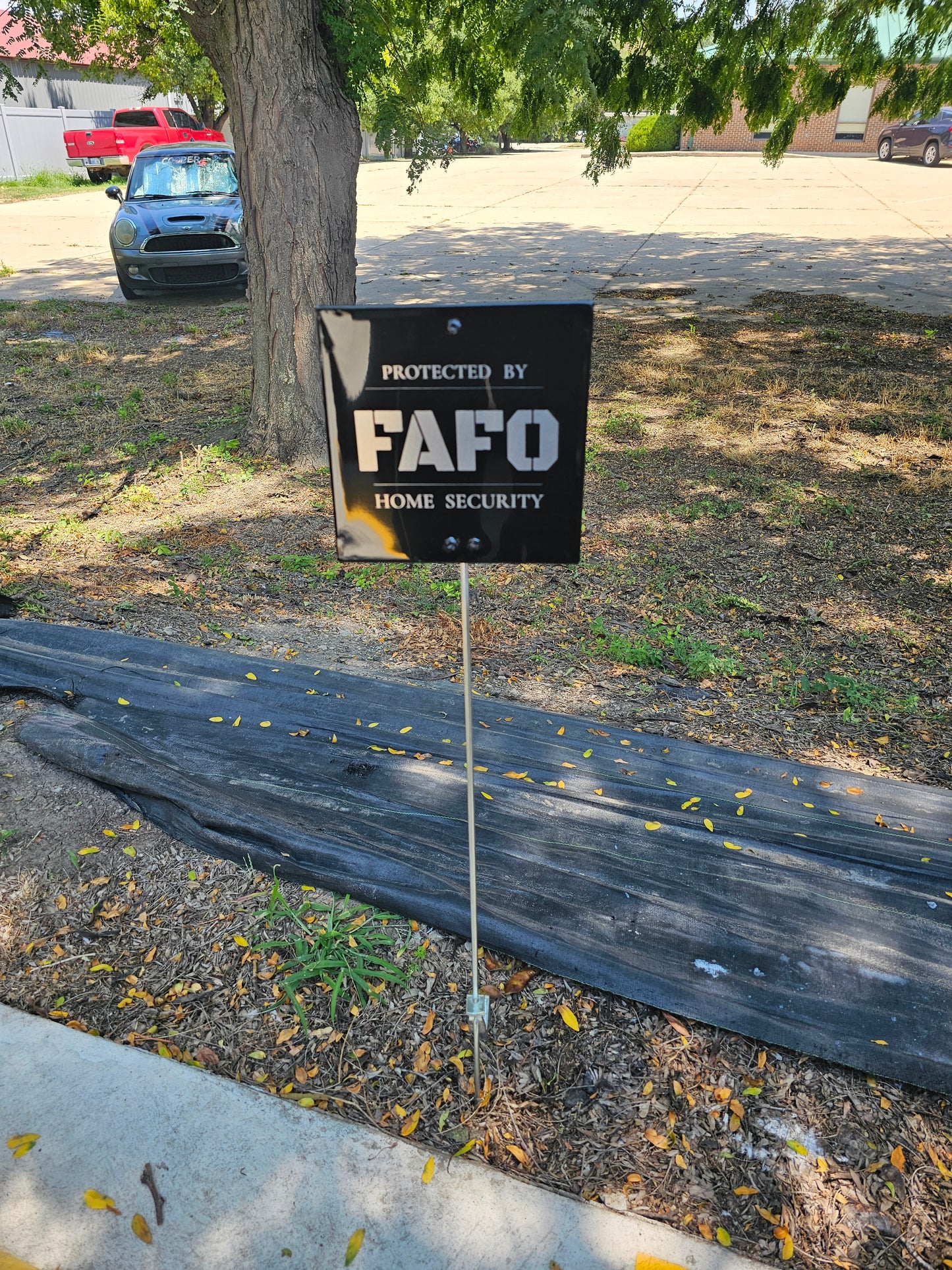 FAFO engraved sign