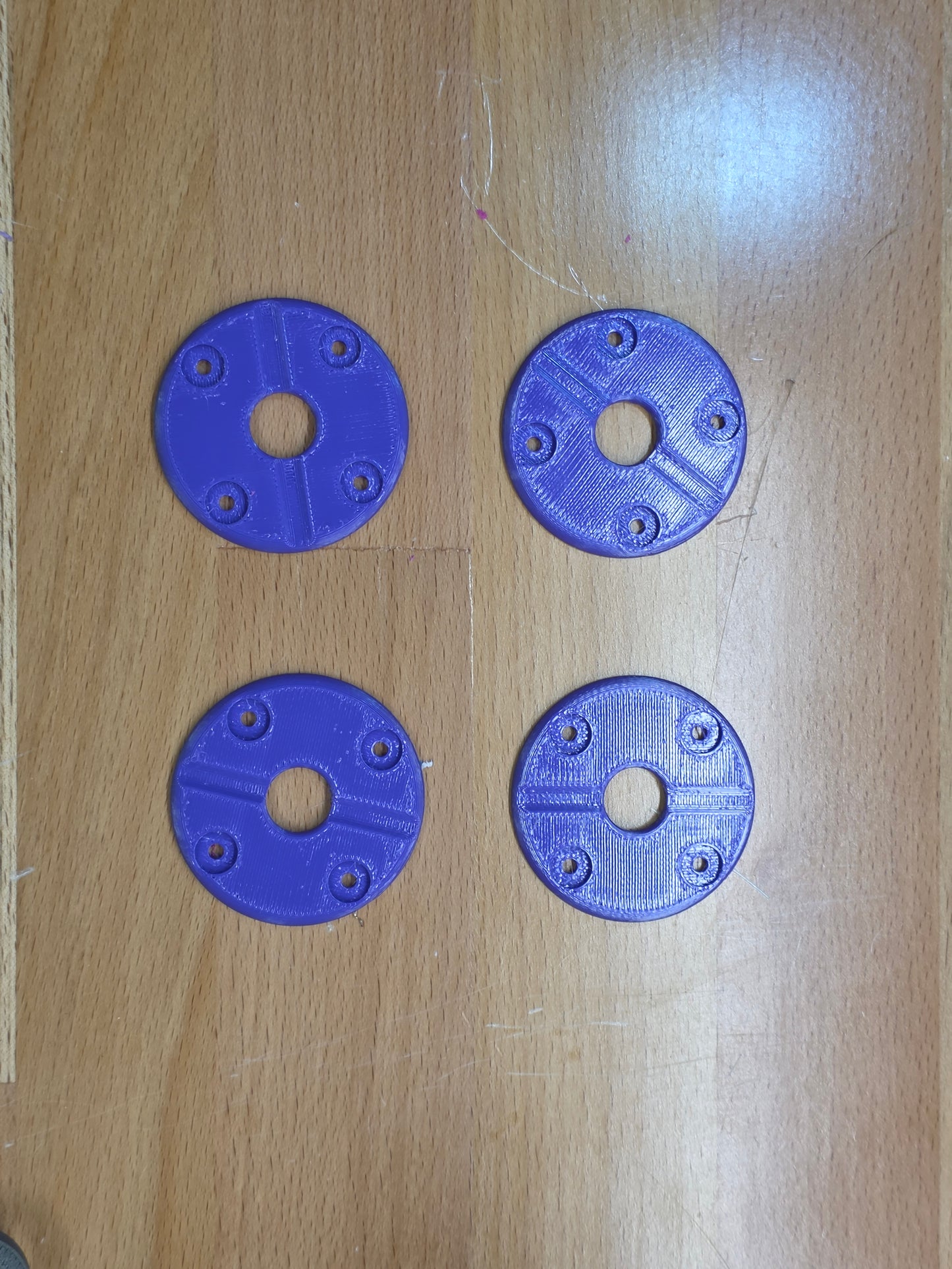 Hood Pin scuff pads with pin channel - Purple