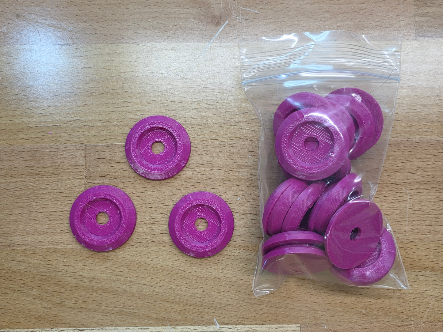 Racecar Body Bolt Washers - Magenta