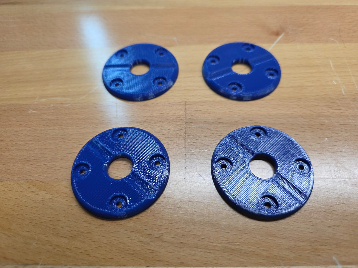 Hood Pin scuff pads with pin channel - Dark Blue