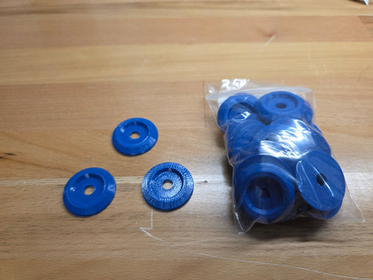 Racecar Body Bolt Washers - Blue
