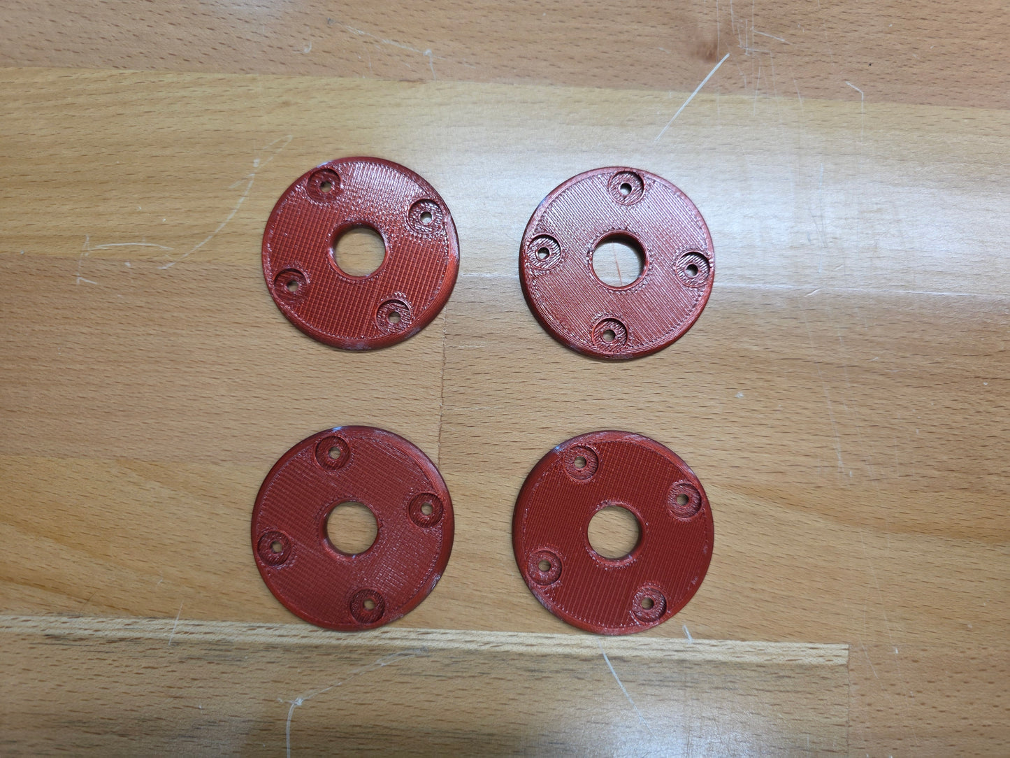 Hood Pin scuff pads - Ruby Red
