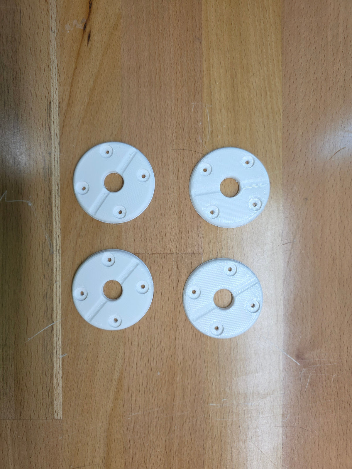 Hood Pin scuff pads with pin channel - White
