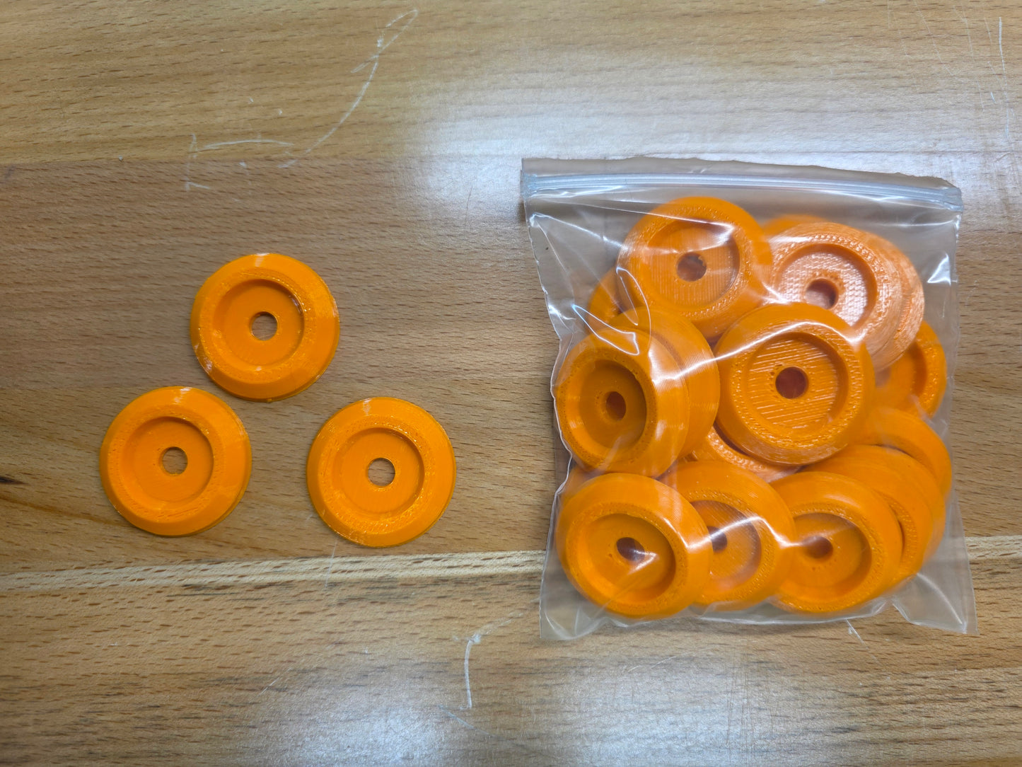 Racecar Body Bolt Washers - Orange