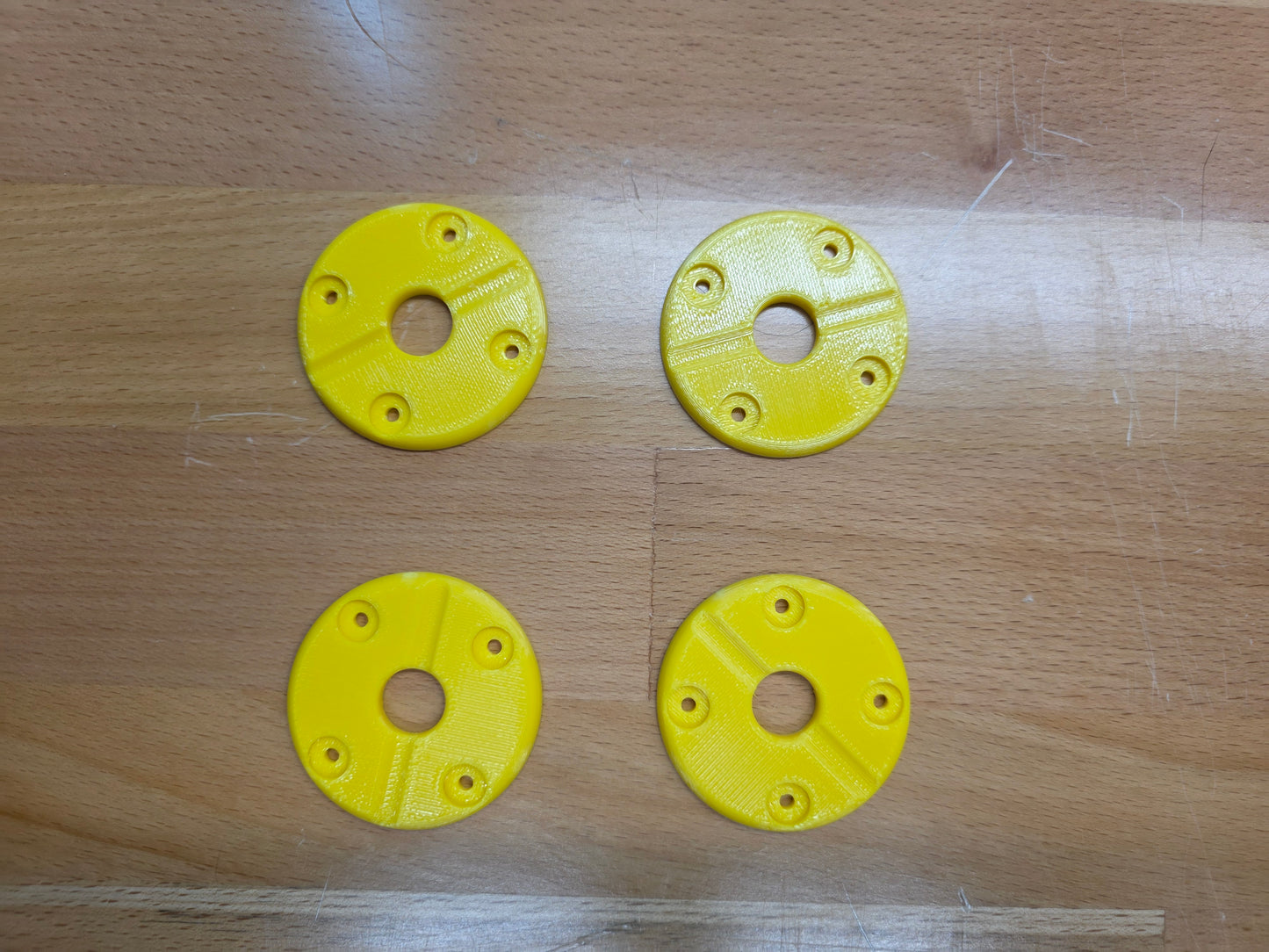 Hood Pin scuff pads with pin channel - Yellow