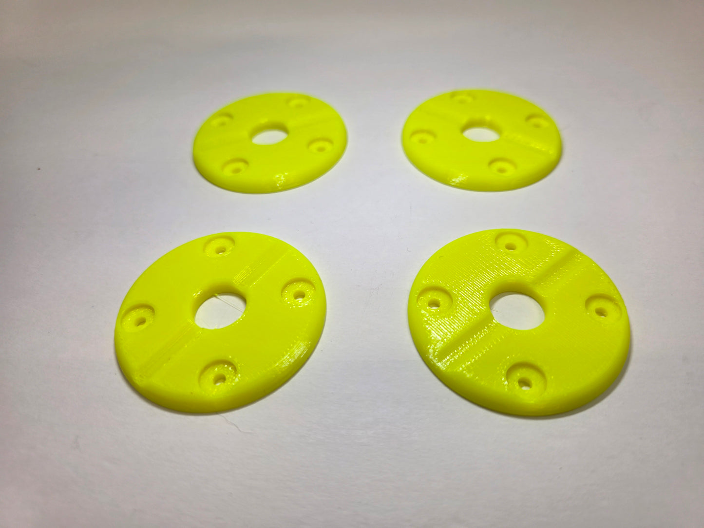 Hood Pin scuff pads with pin channel - Neon Yellow