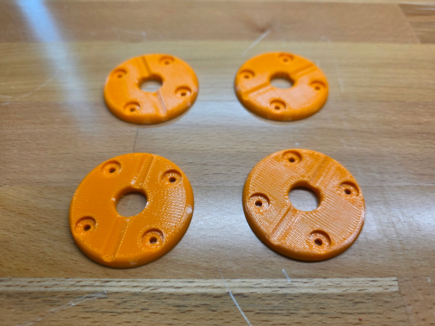 Hood Pin scuff pads with pin channel - Orange