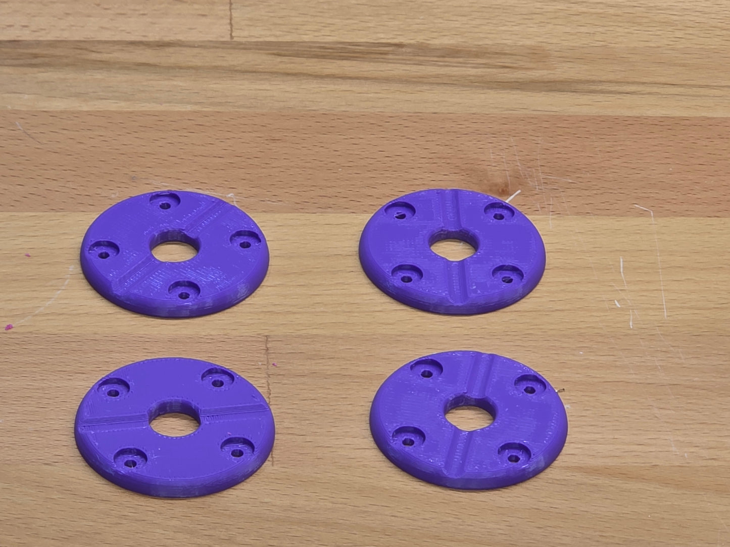 Hood Pin scuff pads with pin channel - Purple