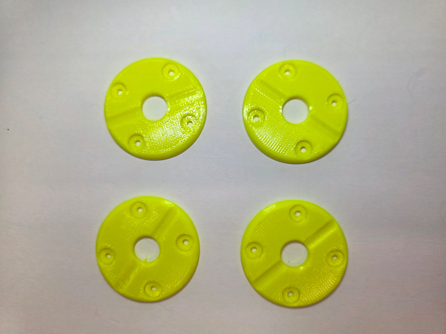 Hood Pin scuff pads with pin channel - Neon Yellow