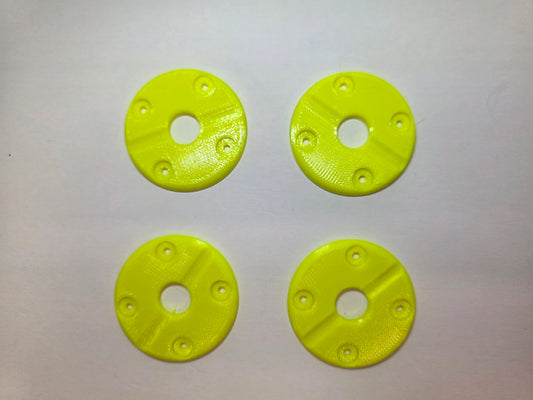 Hood Pin scuff pads with pin channel - Neon Yellow