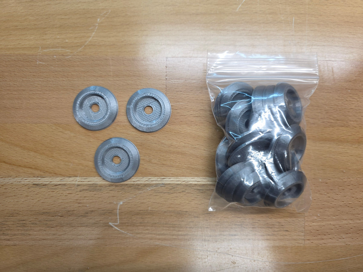 Racecar Body Bolt Washers - Metallic Silver