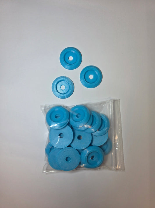 Racecar Body Bolt Washers - Light Blue