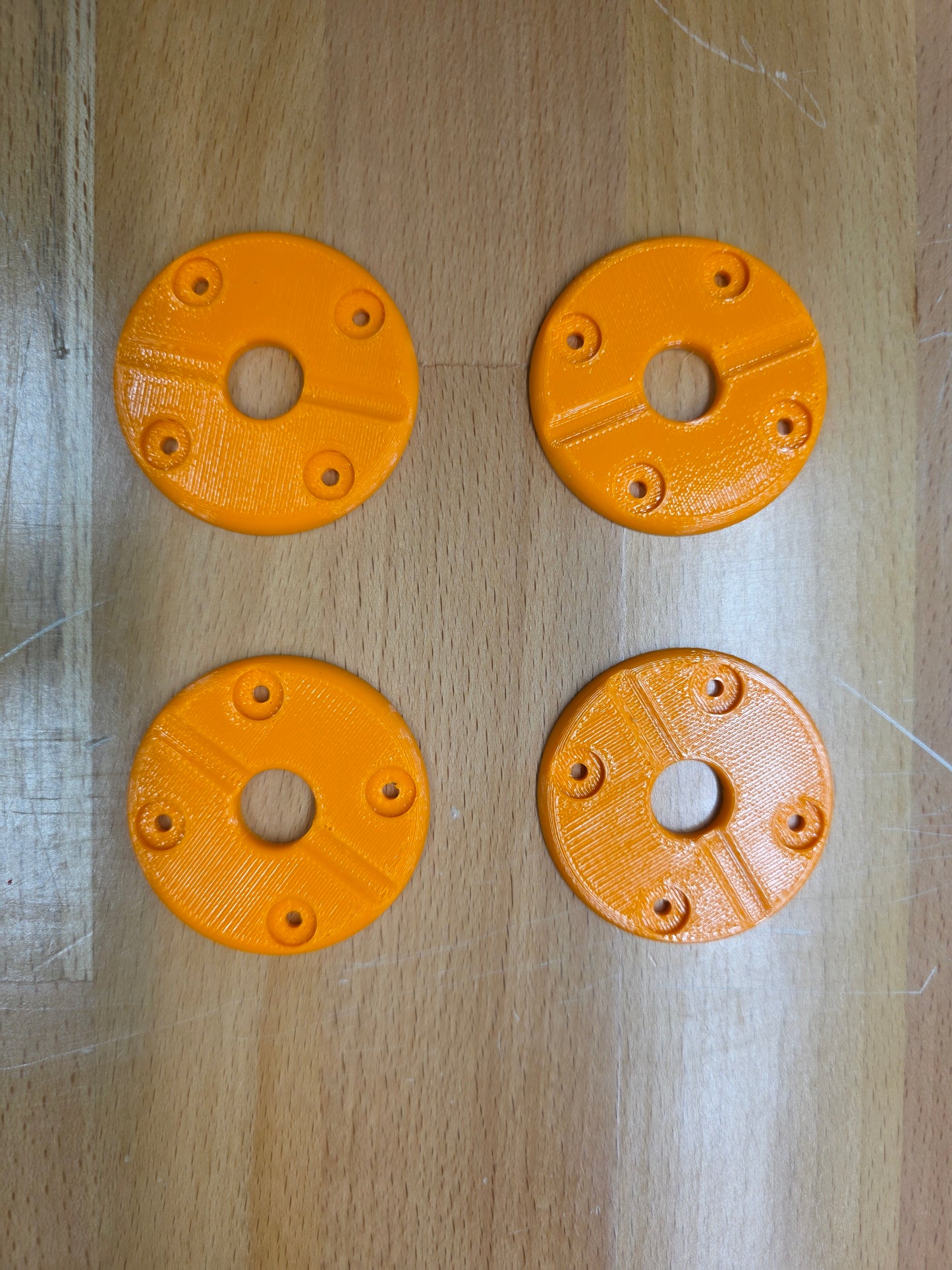 Hood Pin scuff pads with pin channel - Orange