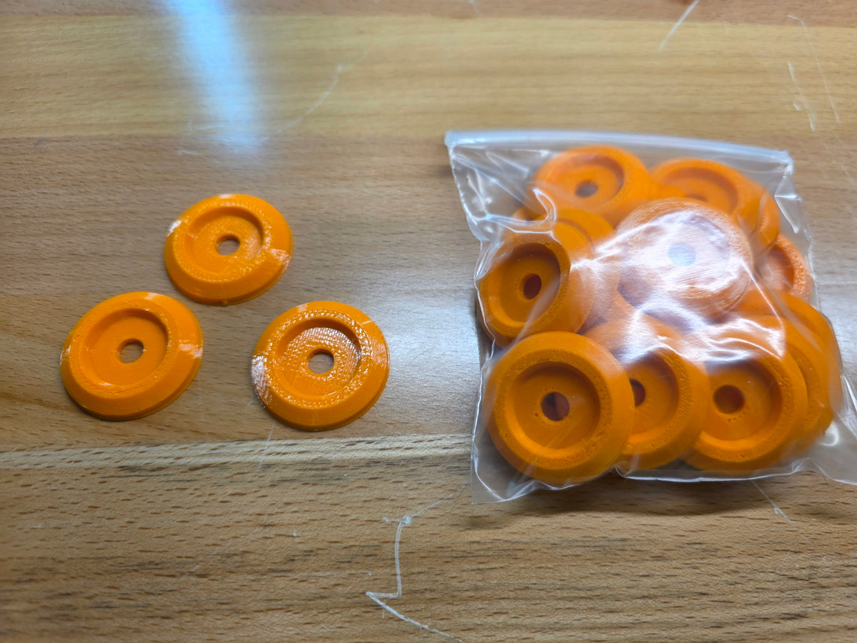 Racecar Body Bolt Washers - Orange
