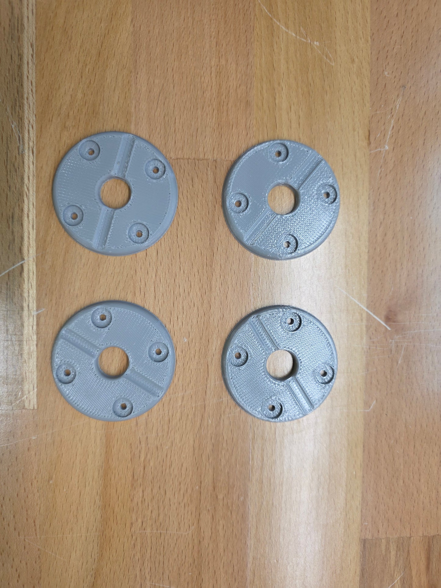 Hood Pin scuff pads with pin channel - Gray