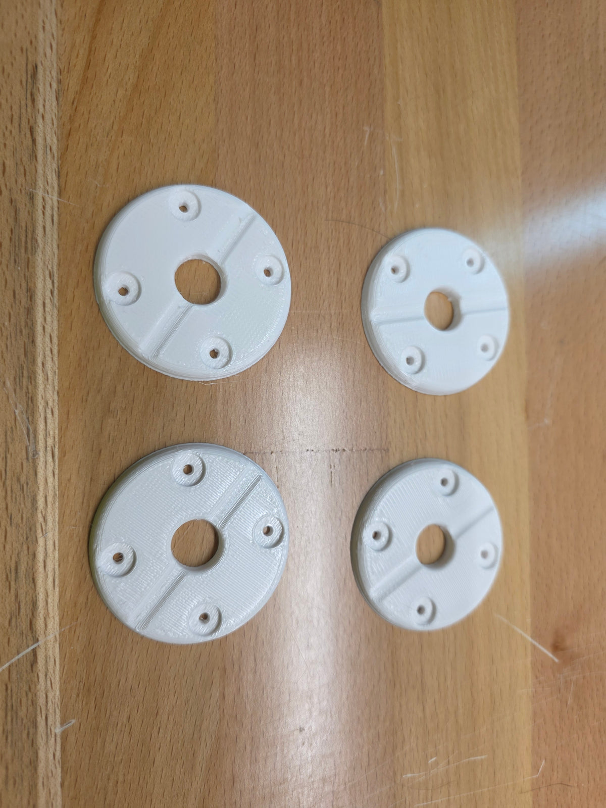 Hood Pin scuff pads with pin channel - White